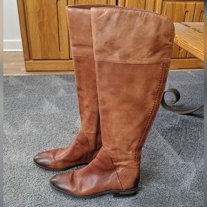 Vince Camuto Pedra Leather Over The Knee Boots (Brown) 12 US